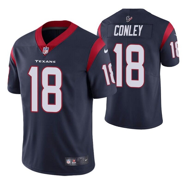 Men's Houston Texans #18 Chris Conley Red Vapor Untouchable Limited Stitched Jersey